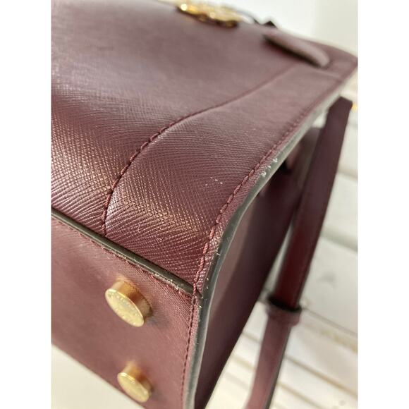 MICHAEL KORS, LARGE WINE SAFFIANO LEATHER CROSSBODY BAG - Picture 8 of 16